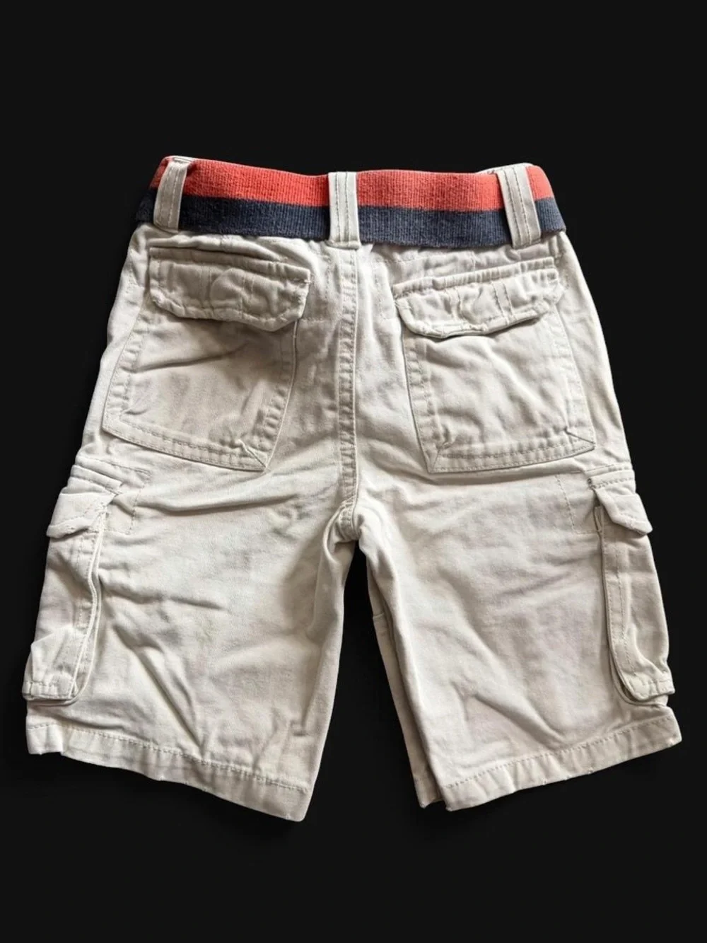 Cherokee Khaki Cargo Shorts with Striped Belt - Size 5